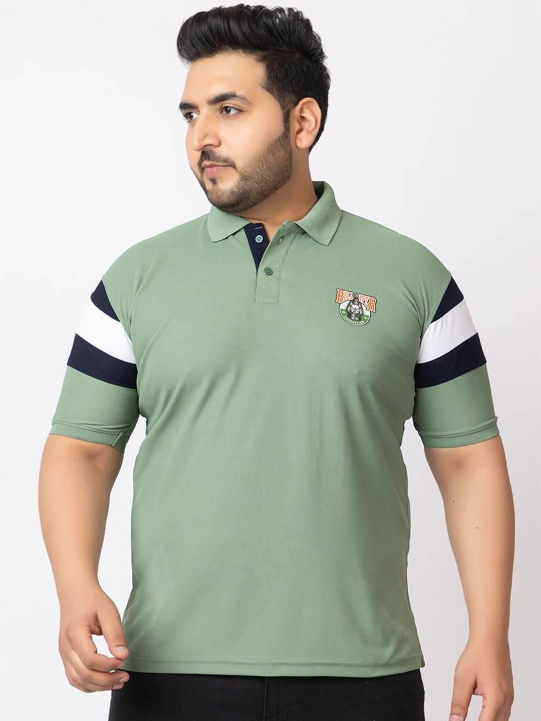 Bell Paper Men Colourblocked Polo Collar Regular Fit T-shirt