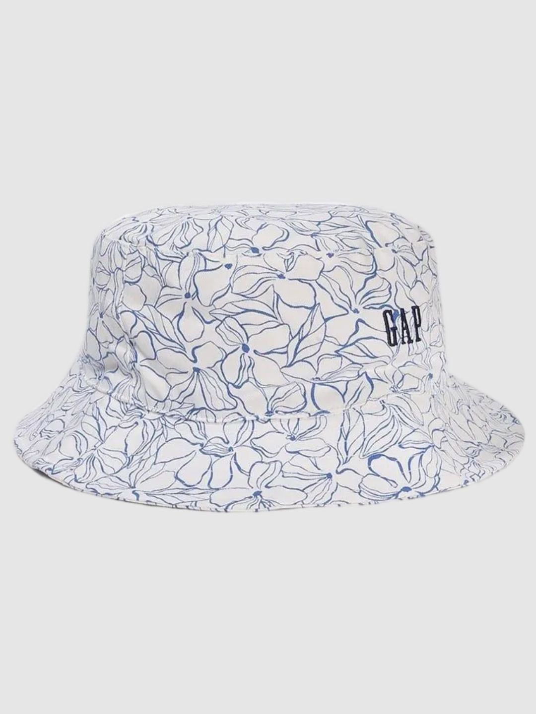 GAP Boys White And Blue Floral Print Bucket Hat
