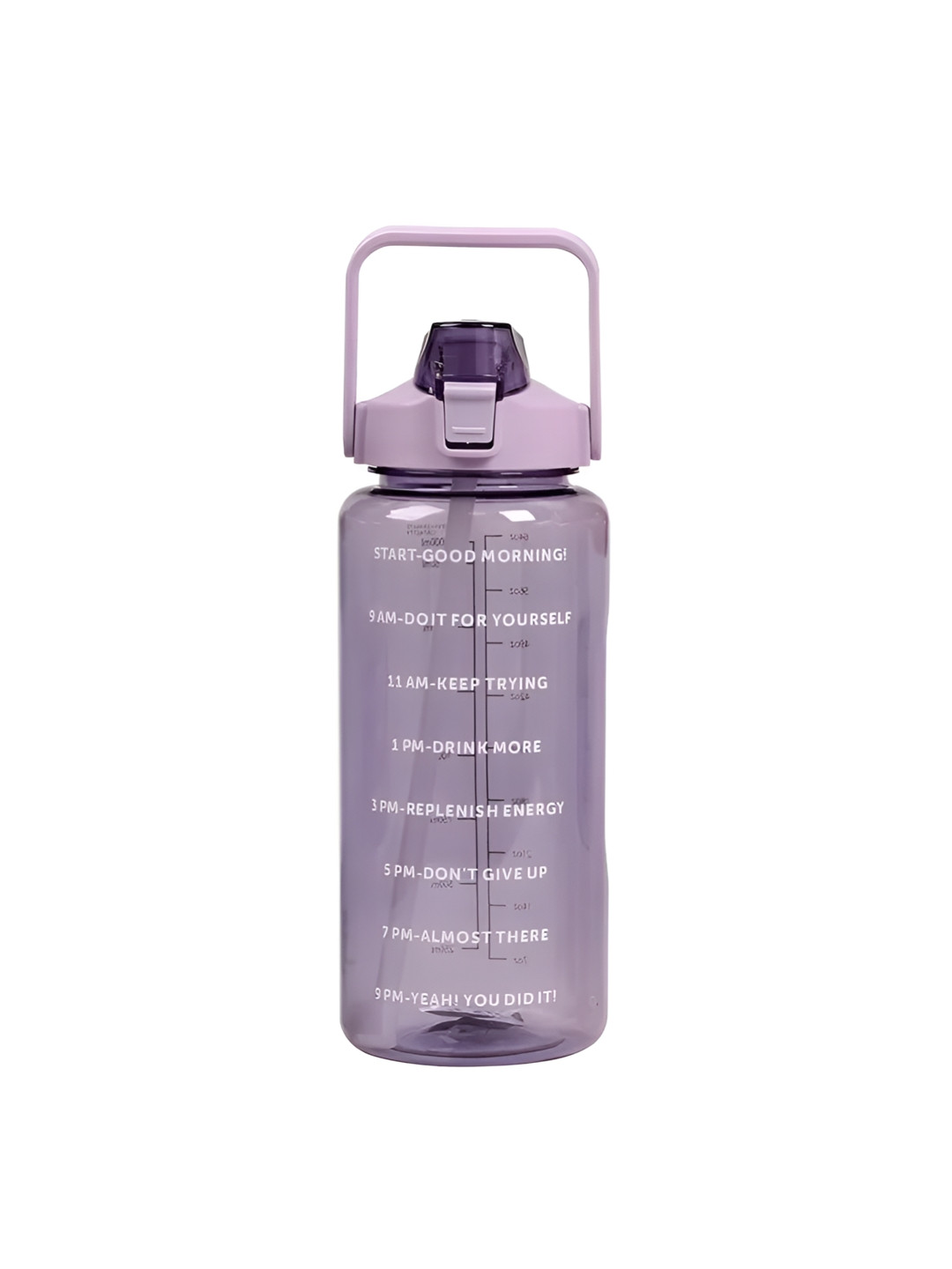 Virtuous Unisex Transparent Sipper Water Bottle With Straw