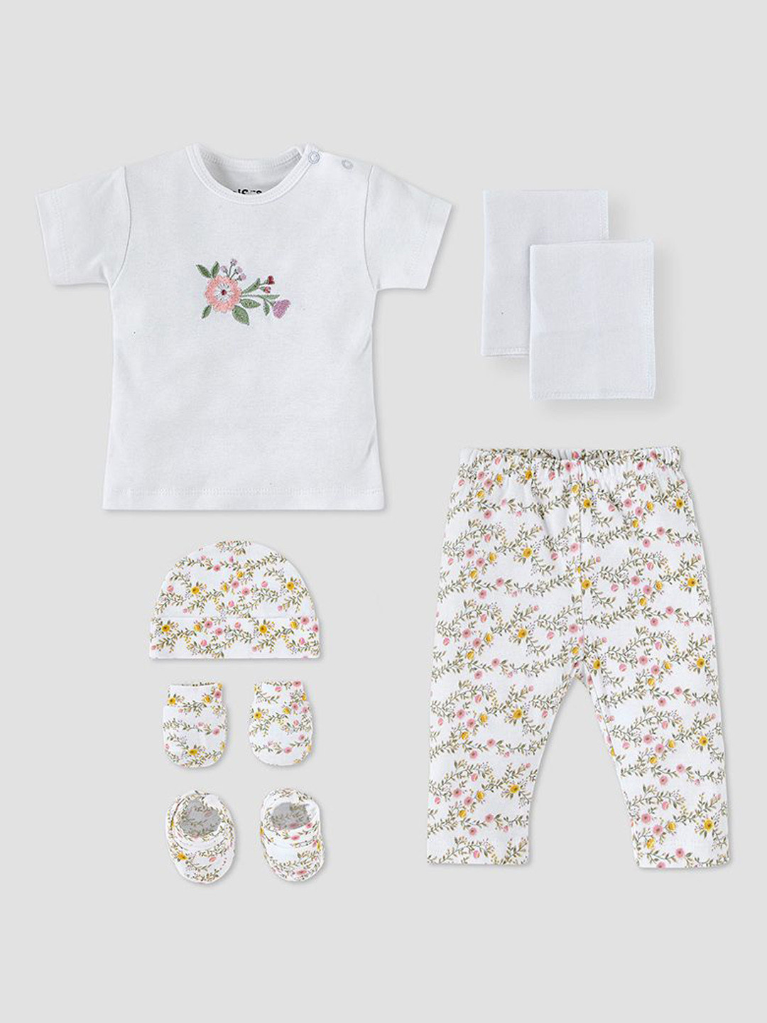 Juniors by Babyshop Girls 7-Piece Floral Print Clothing Gift Set