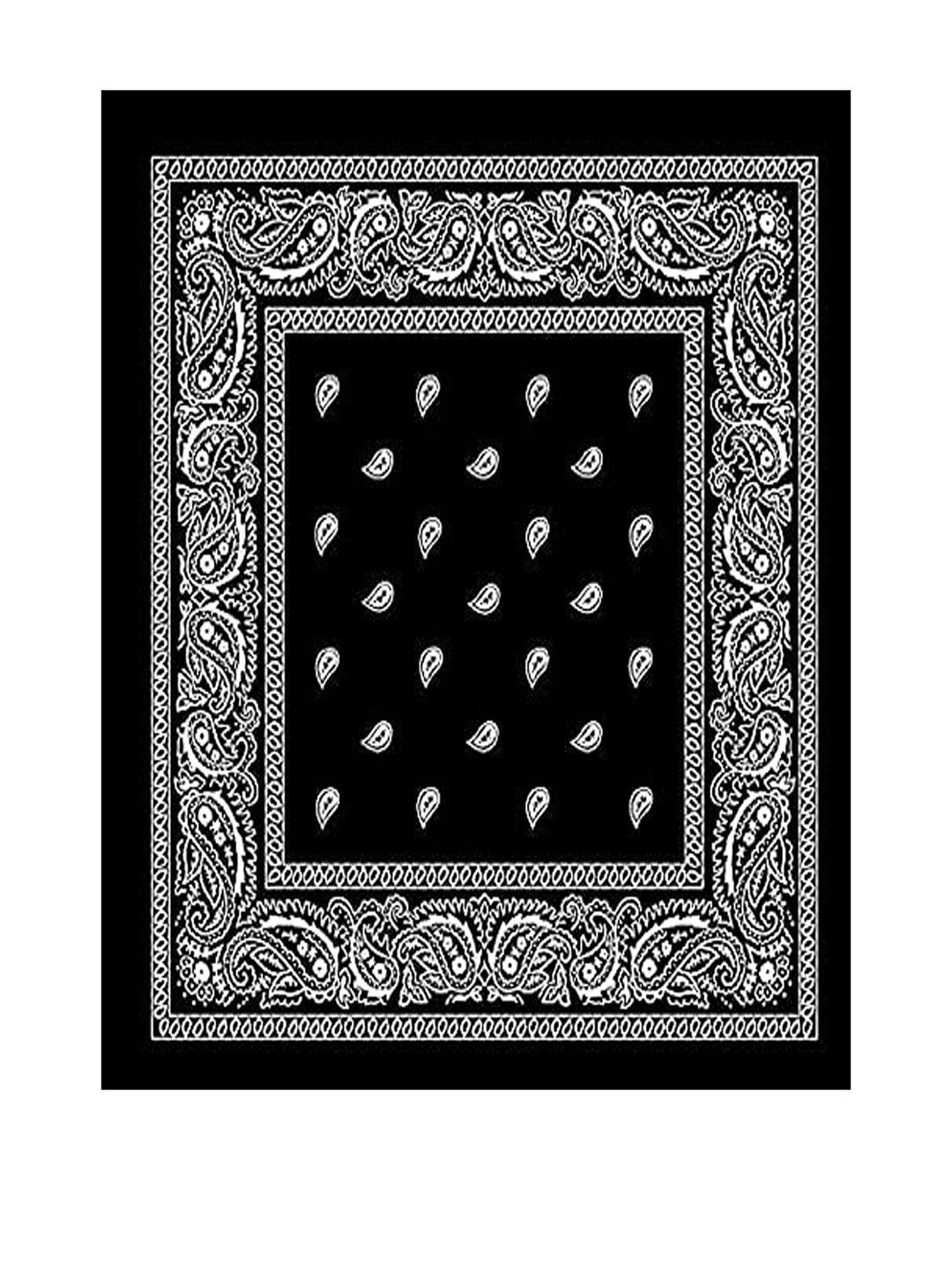 Navkar Crafts Unisex Black Paisley Cotton Casual Headband