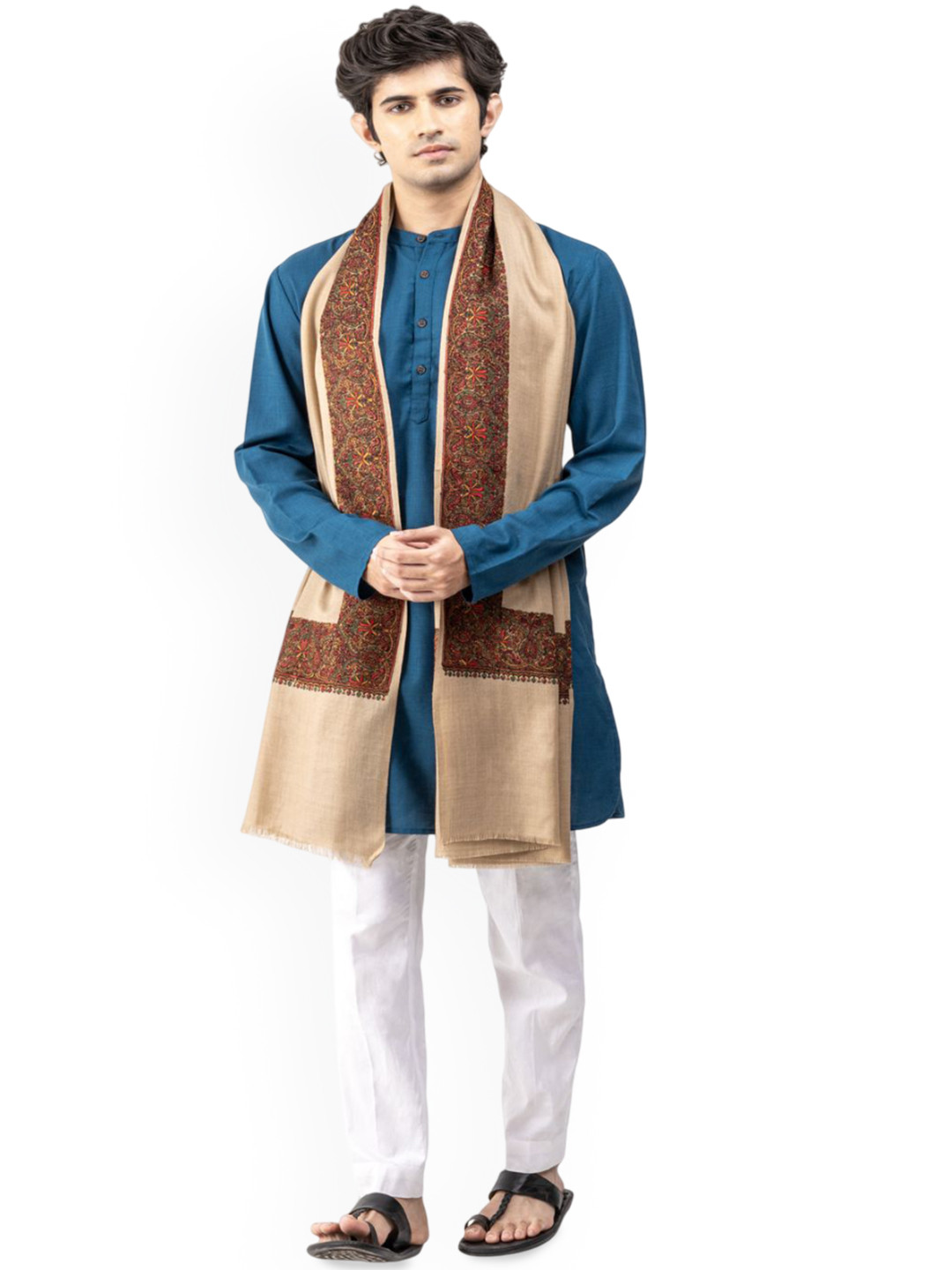 Naureen Floral Printed Medium Kashmiri Shawl