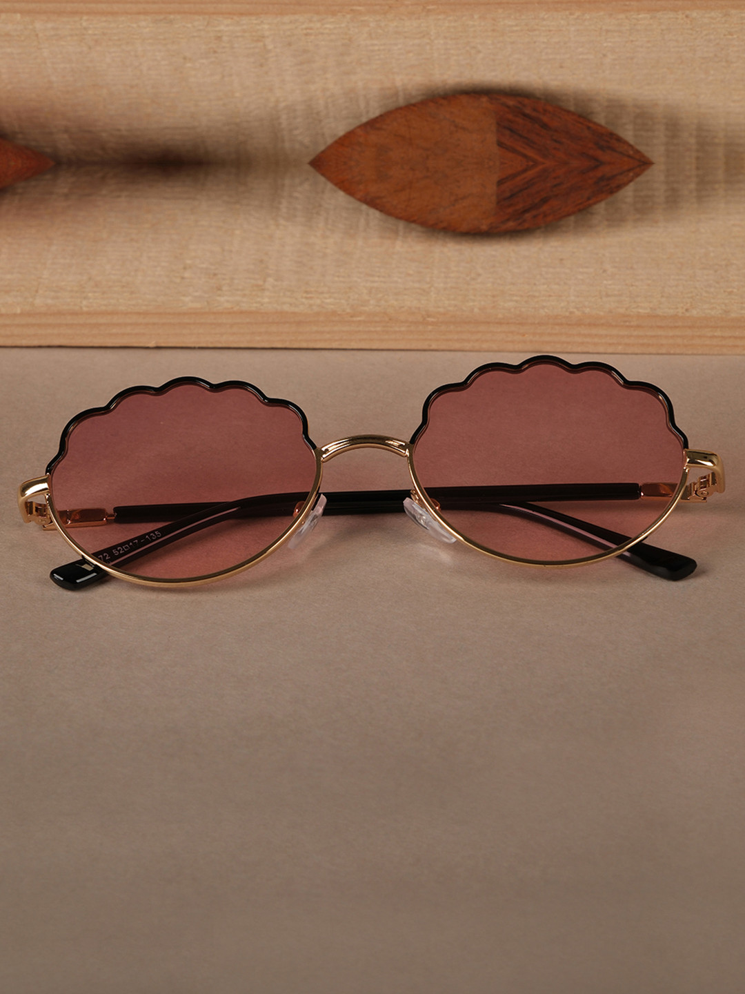DukieKooky Girls Pink Lens & Black Oval Sunglasses with Polarised and UV Protected Lens