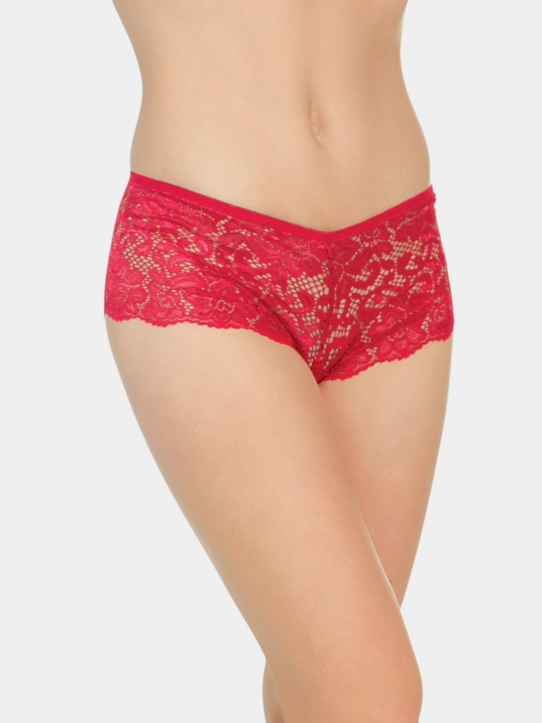 SweetFlirt Women Pack of 2 Microfiber Lace Boyshort Seamless Panty