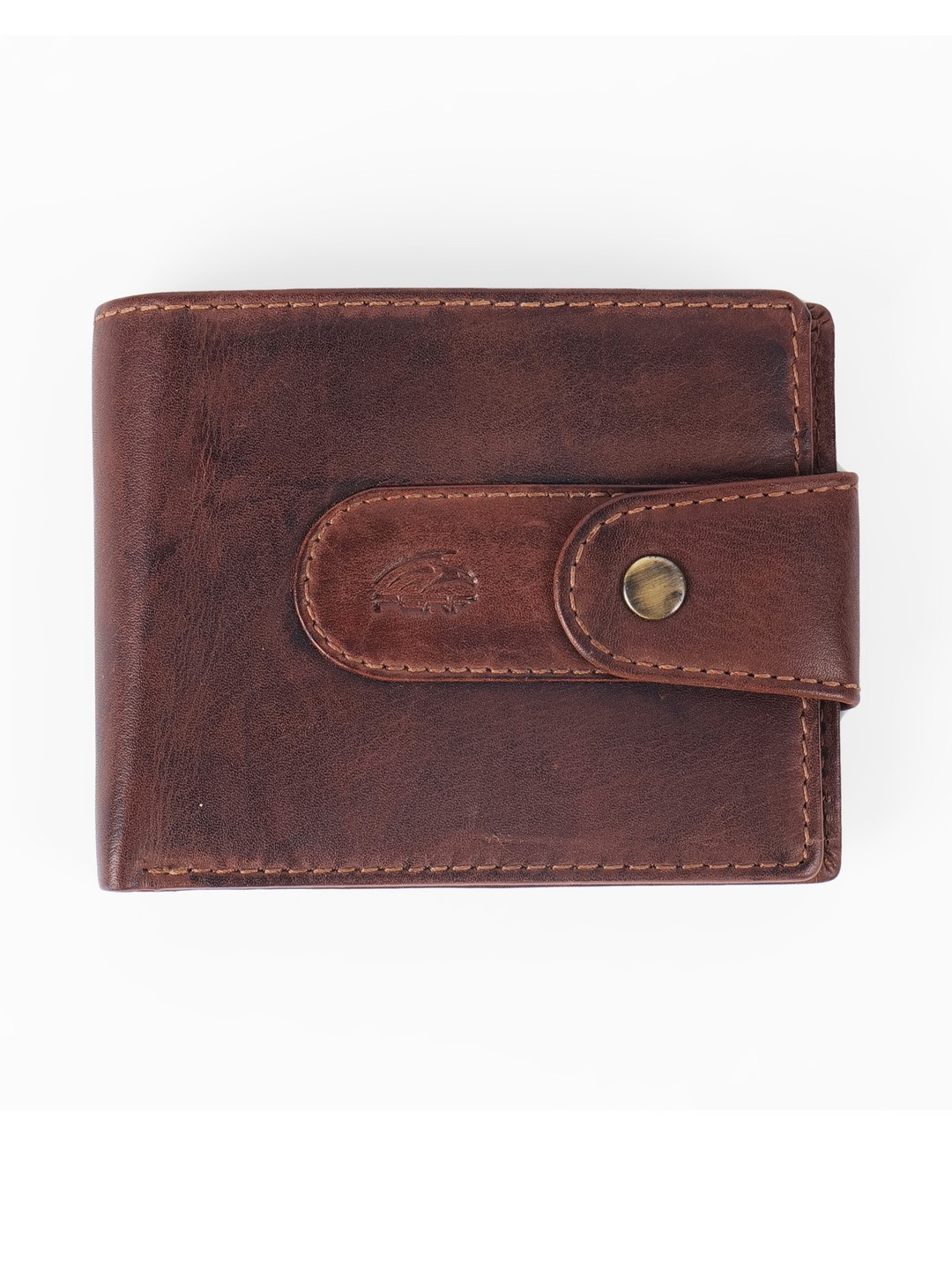 PERF Men Brown Leather Two Fold Wallet