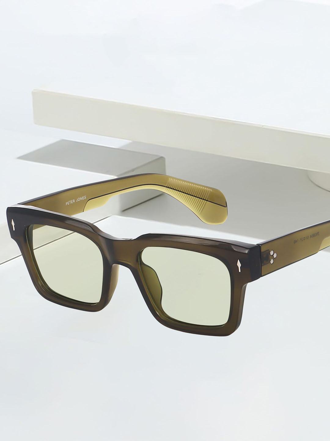 Peter Jones Eyewear Unisex Square Sunglasses with UV Protected Lens 3804GR