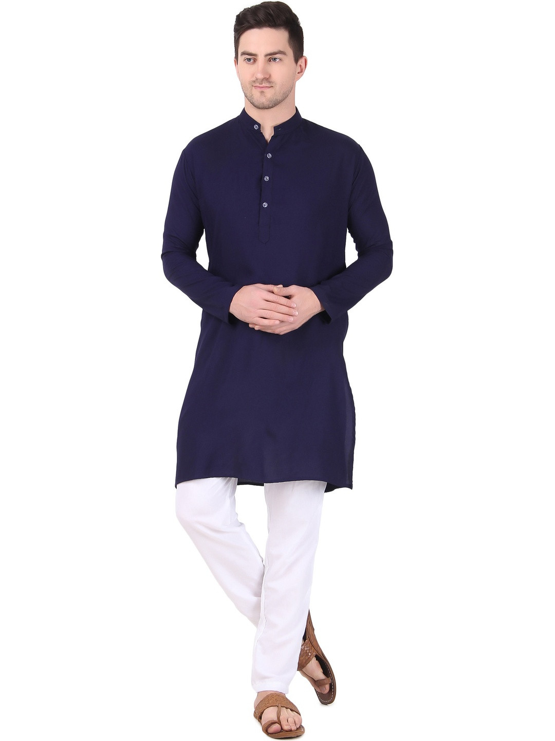 PREEN Adults-Men Blue Kurta Sets