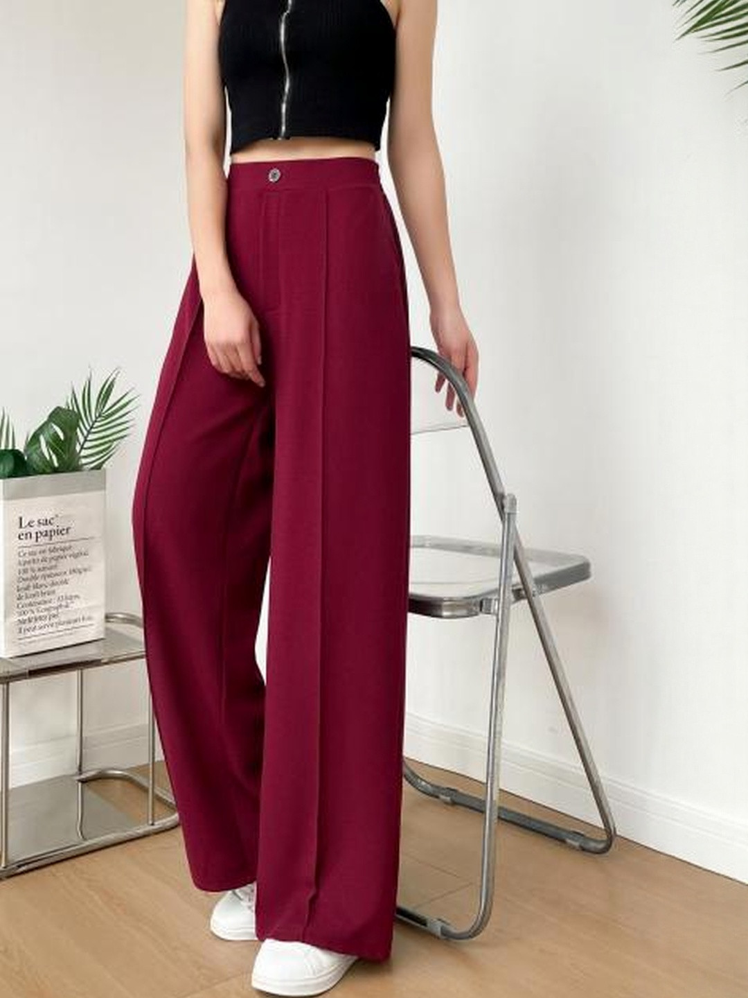 Lugo Women Maroon Trouser