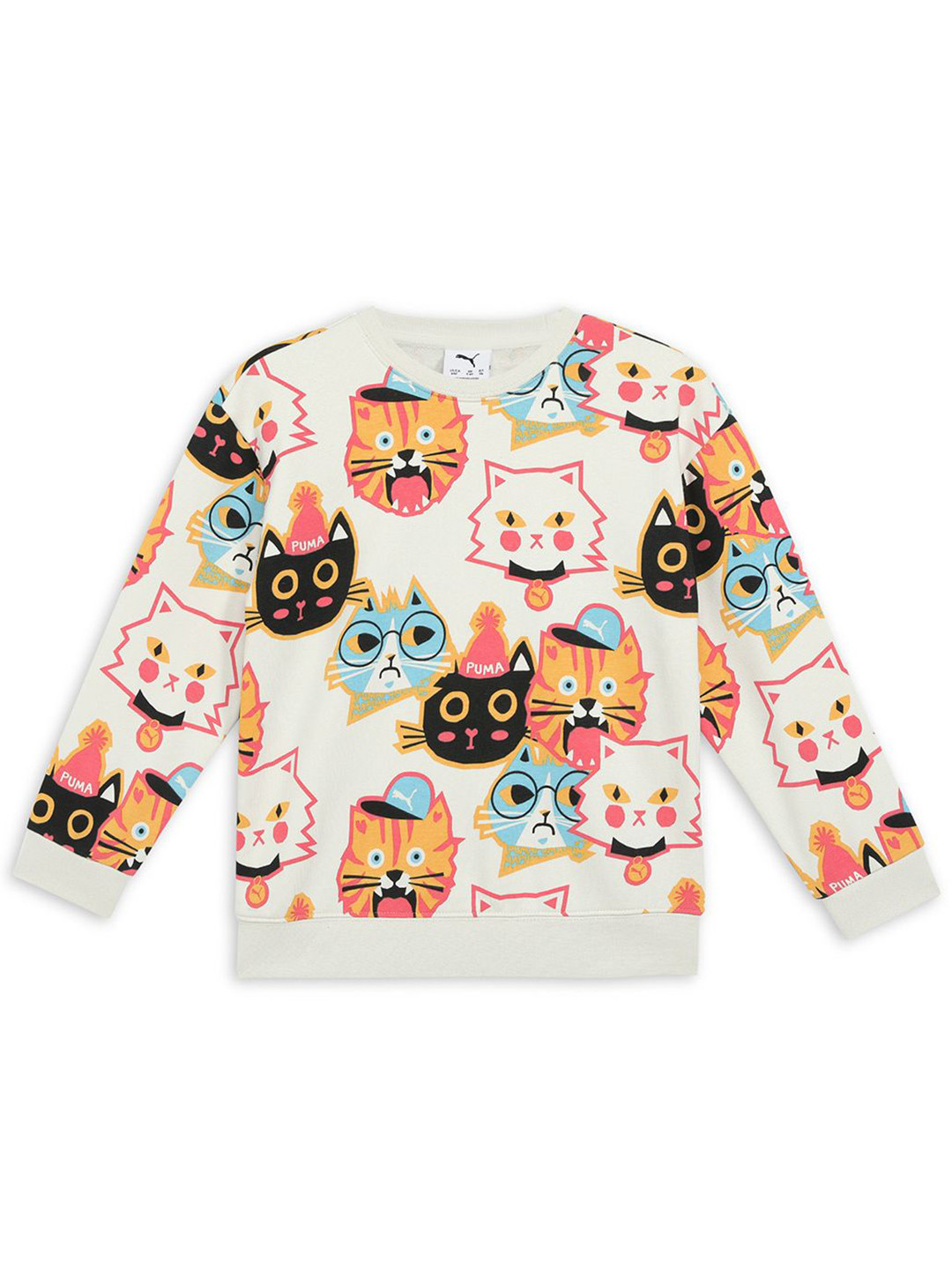 Puma Kids MOODY CAT Kids Graphic Crew Sweatshirt