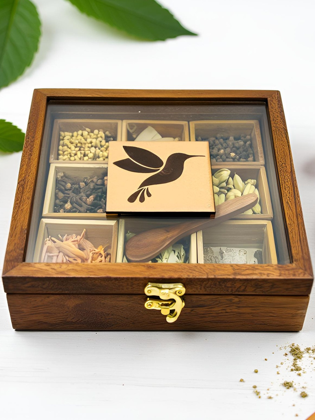 Angira handicrafts Wooden Masala Box
