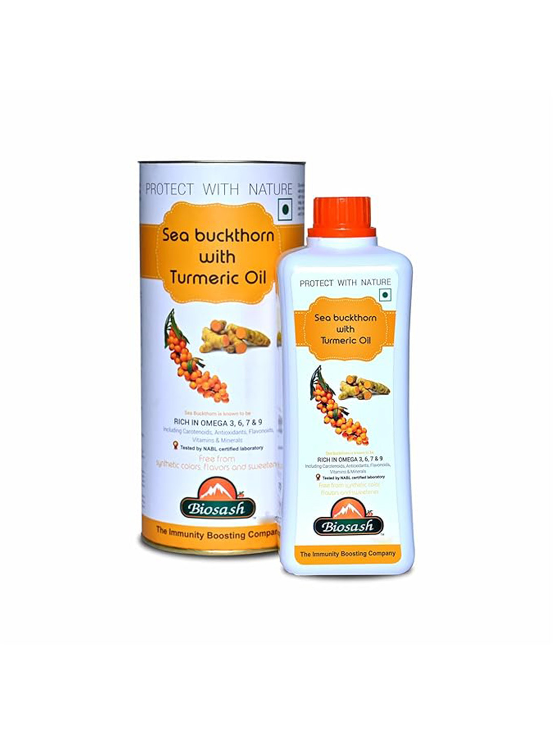BIOSASH Sea Buckthorn Juice with turmeric oil & vitamin c for Joints - 250ml