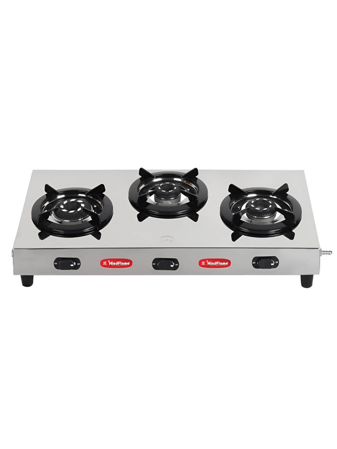 Hindflame 3 Burner Triple Cook Stainless Steel Manual Gas Stove