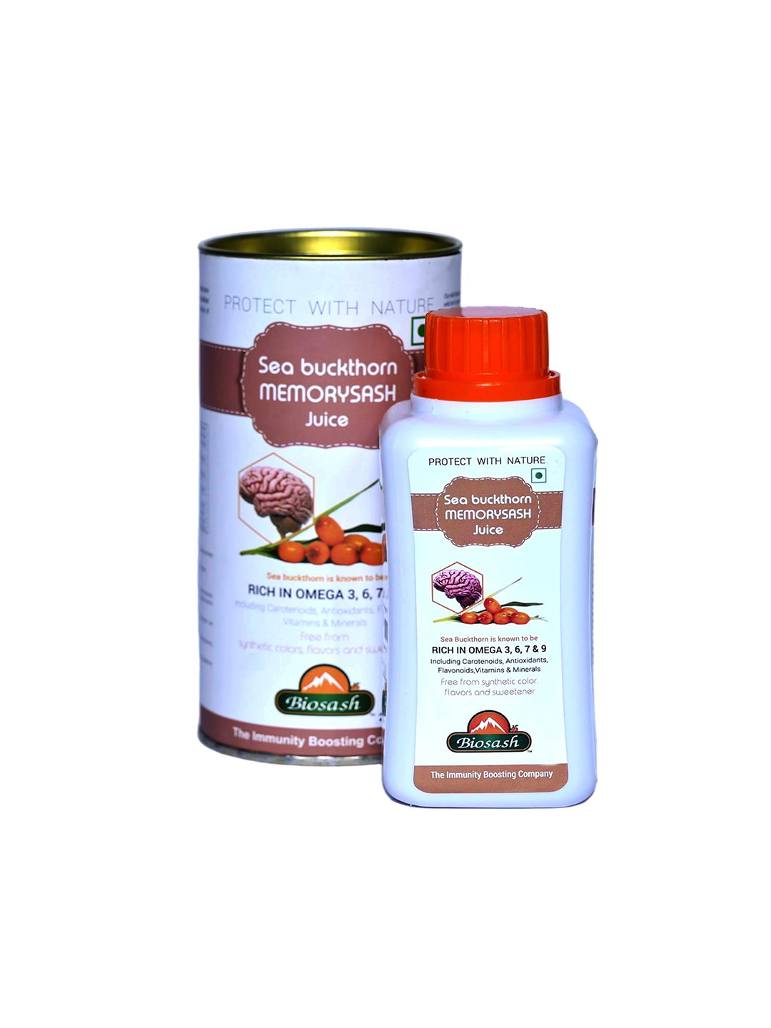 BIOSASH Sea Buckthorn Memorysash Juice for Boosts Memory & Brain Health- 250ml