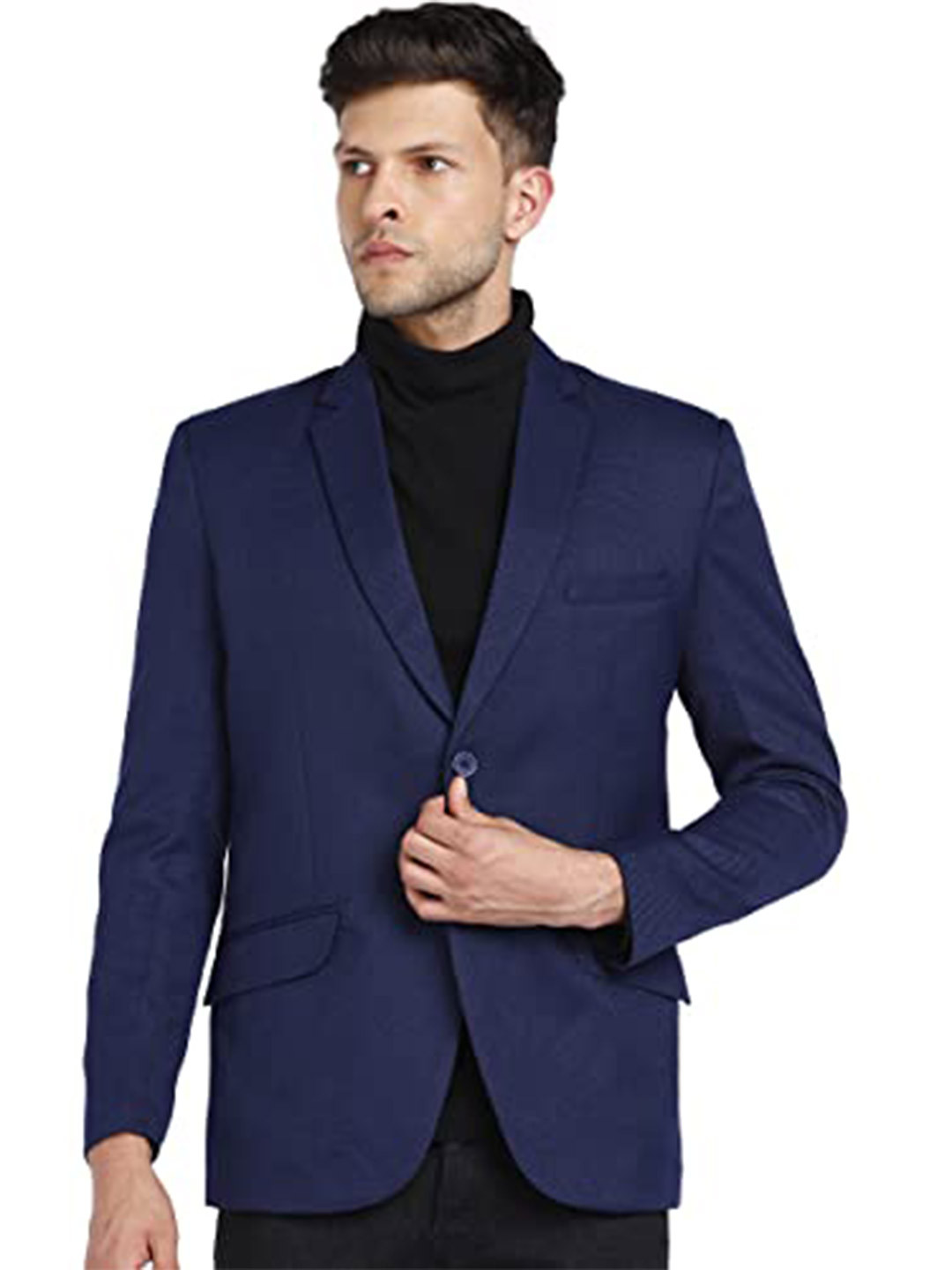 ESSENTIELE Notched Lapel Slim-Fit Single Breasted Blazer