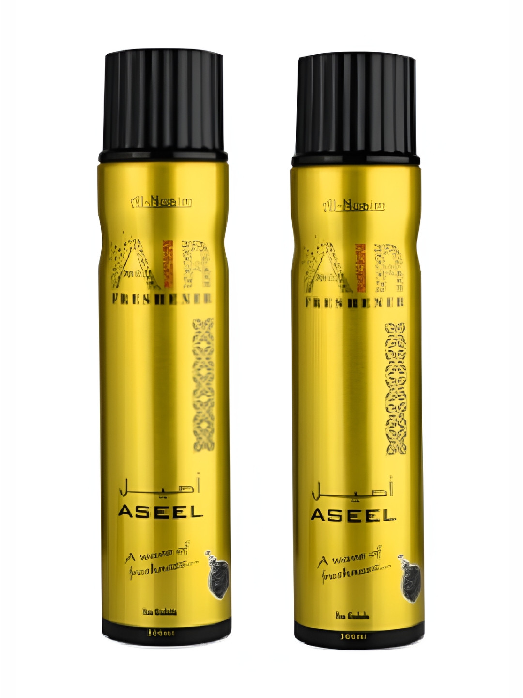 Al-Nuaim Gold Toned Pack of 2 Aseel Air Freshener 300ml Each