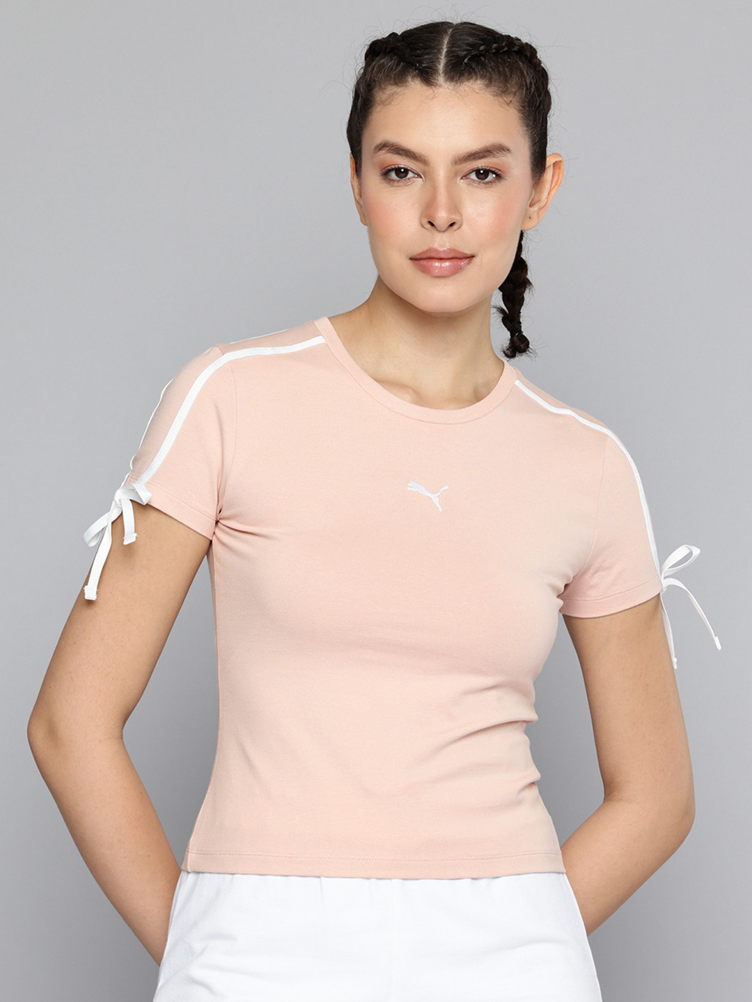 Puma Modern Delight Slim Fit Tie-Ups T-shirt