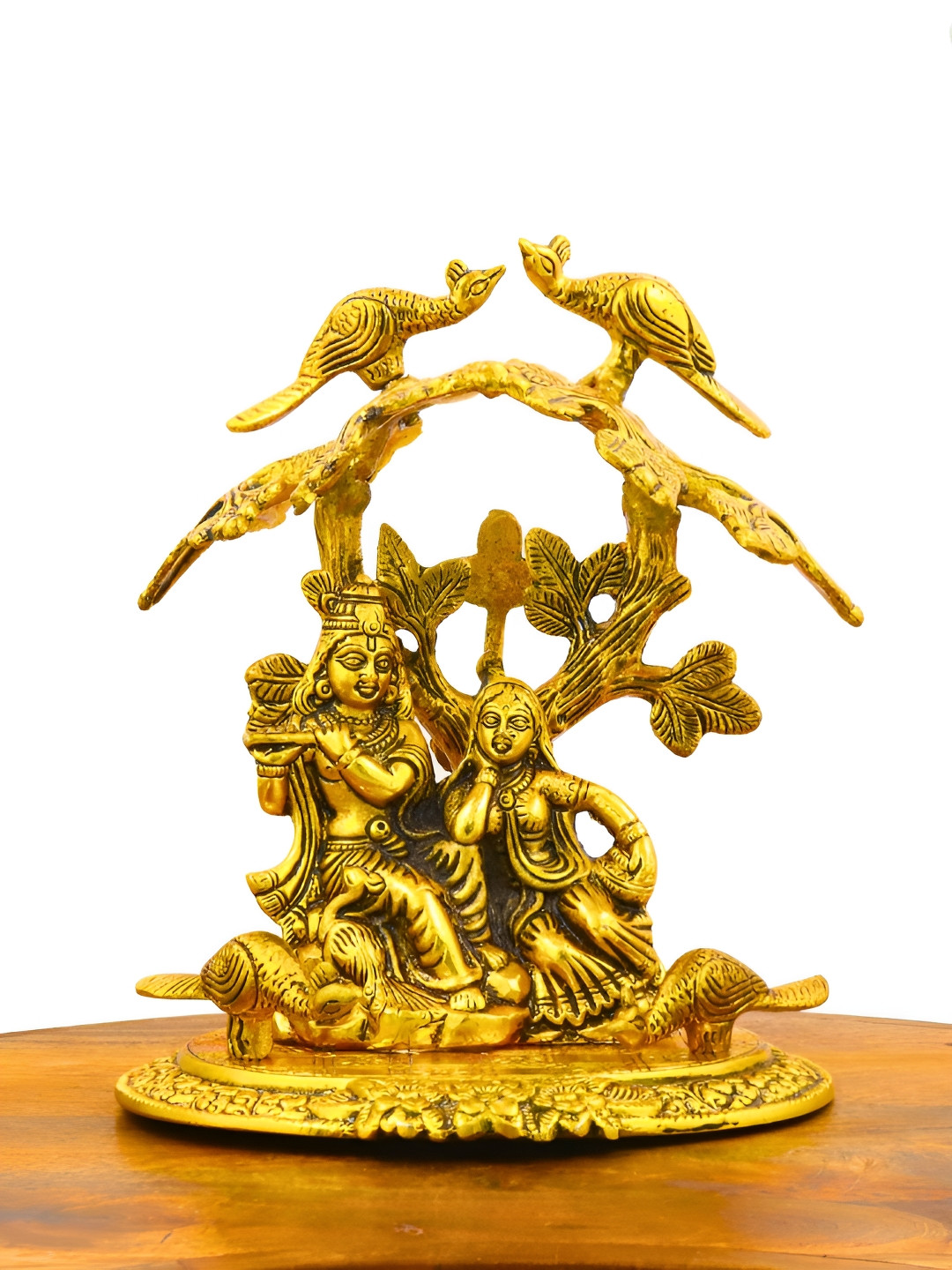 INTERNATIONAL GIFT Radha Krishna Gold-Plated Religious Idol Showpiece