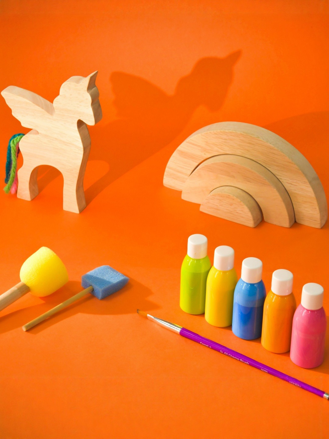 Playbox Wooden Unicorn Rainbow DIY Kit Toys