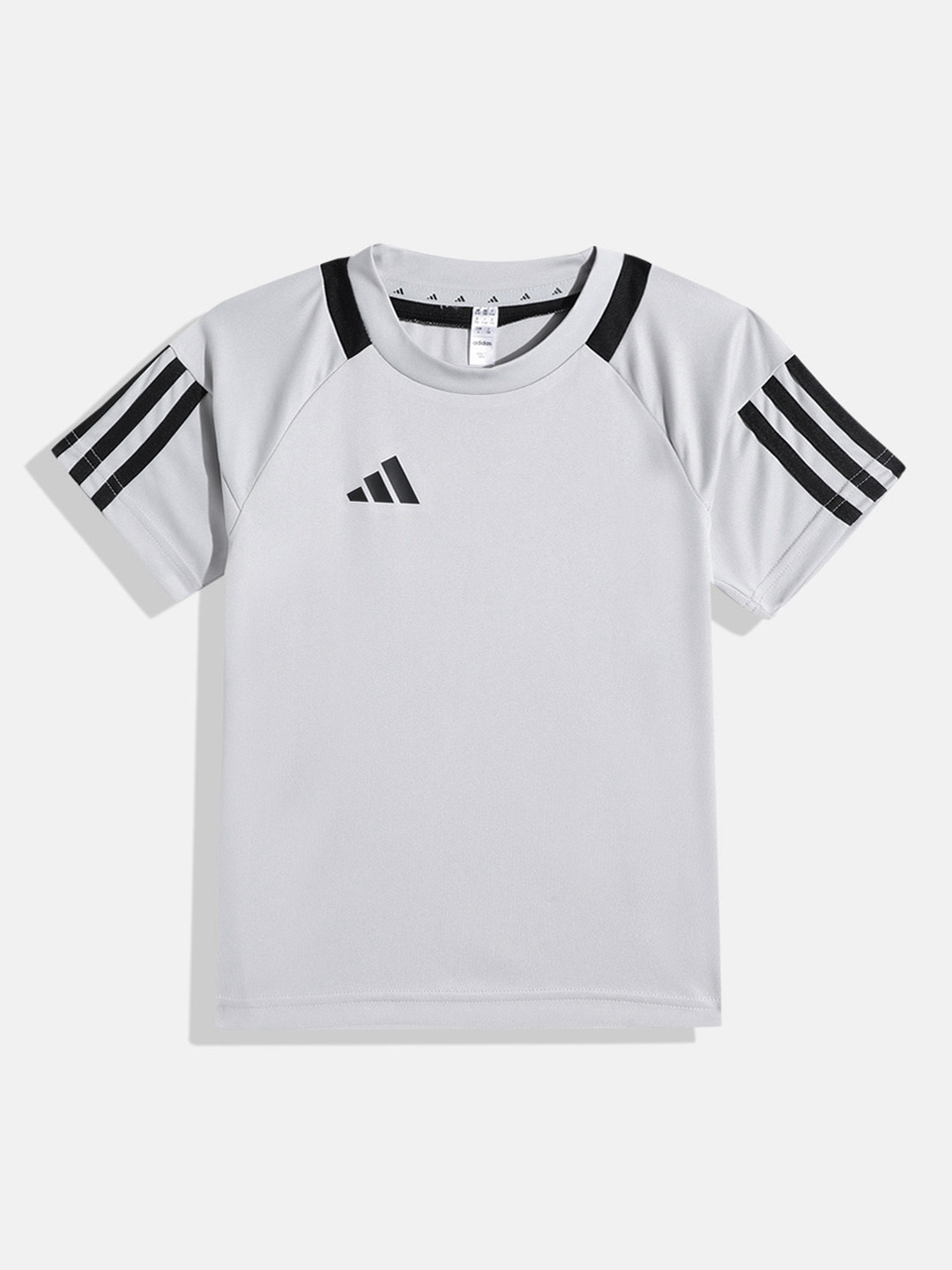 ADIDAS Boys Areoready Striped Detail T-shirt
