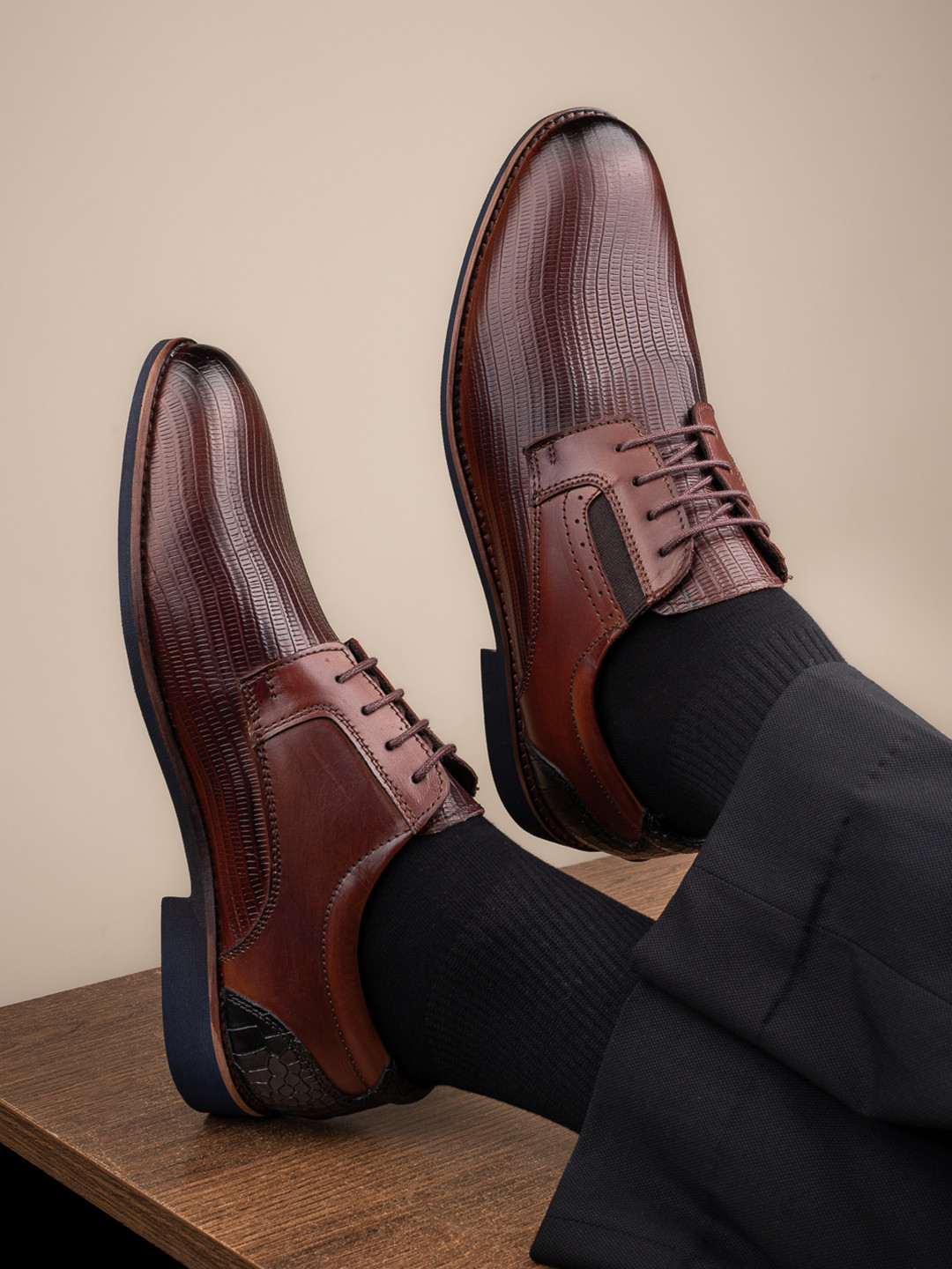 Alberto Torresi Men Horwik Series Leather Derbys