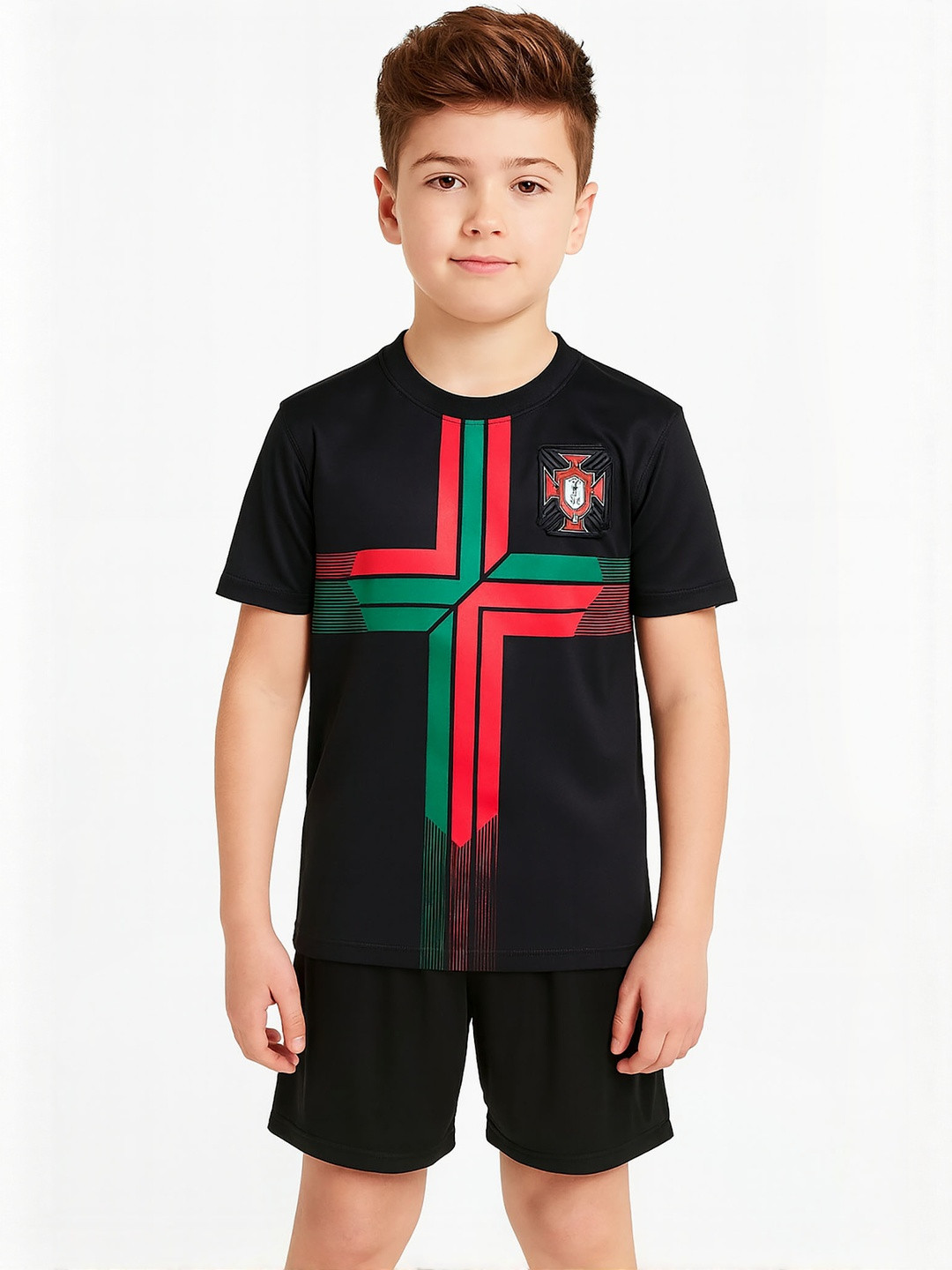 Dostitch Boys Printed Portugal Cristiano Ronaldo Football Jersey Set