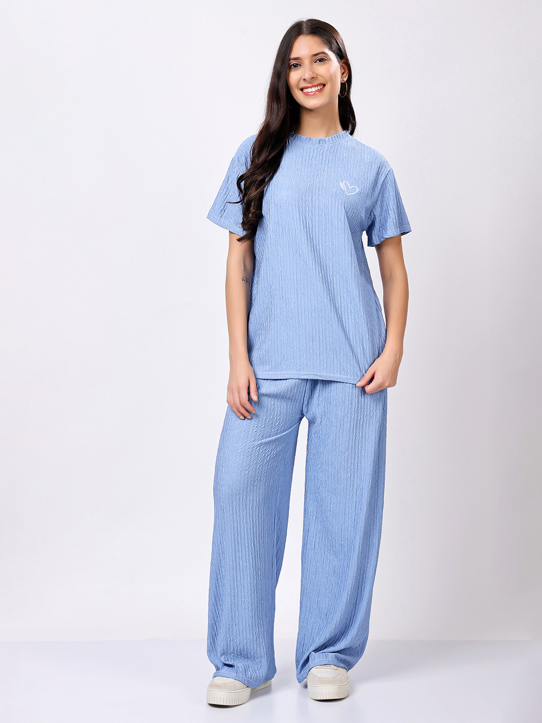 Stem Rope Women Solid Co-ord Set