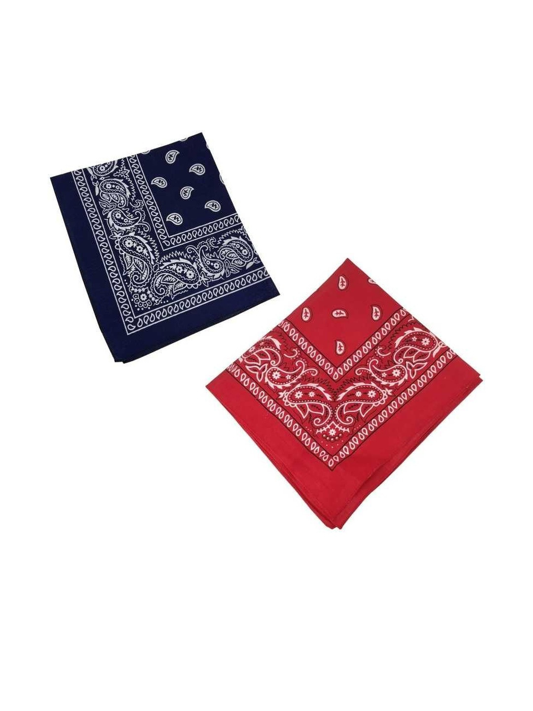 Navkar Crafts Unisex Pack of 2 Navy Blue & Red Bandana Headband