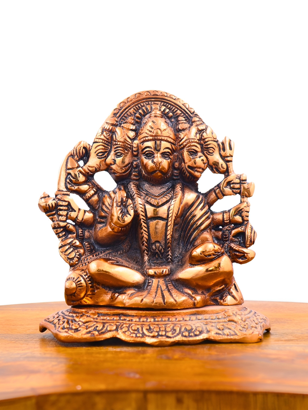 INTERNATIONAL GIFT Panchmukhi Hanuman Copper-Toned Religious Idol Showpiece
