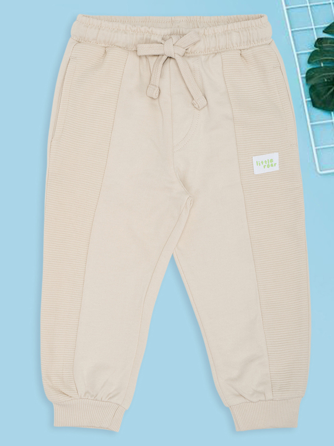 Pantaloons Baby Boys Panelled Pure Cotton Mid-Rise Joggers