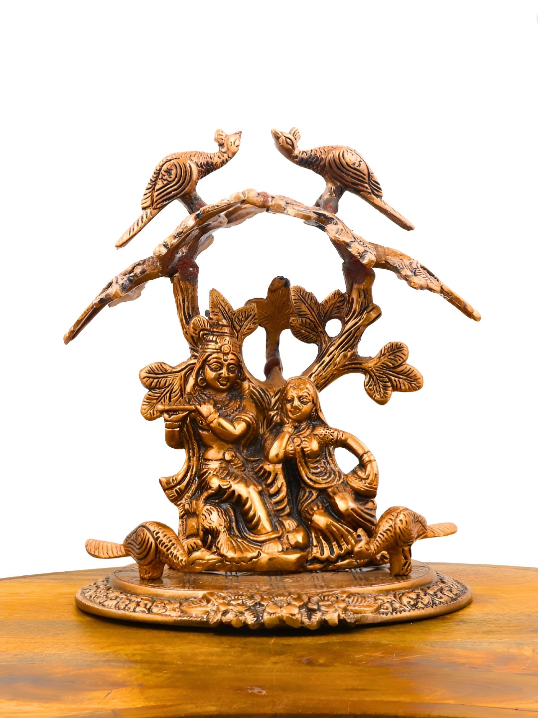 INTERNATIONAL GIFT Radha Krishna Copper-Toned Religious Idol Showpiece