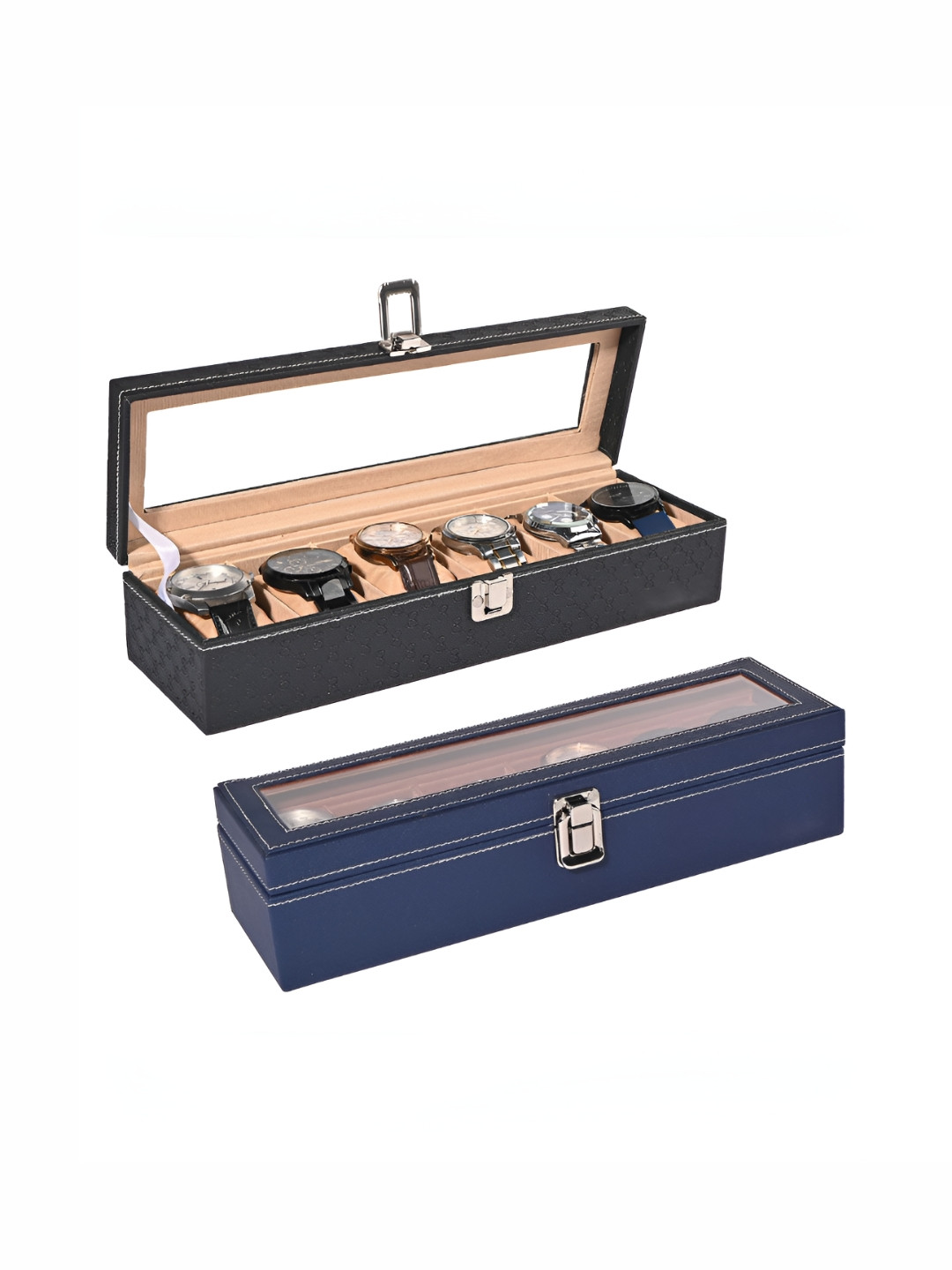 RUBOXA Gold-Toned Set of 2 Multi-Utility  Wrist Watch Organisers