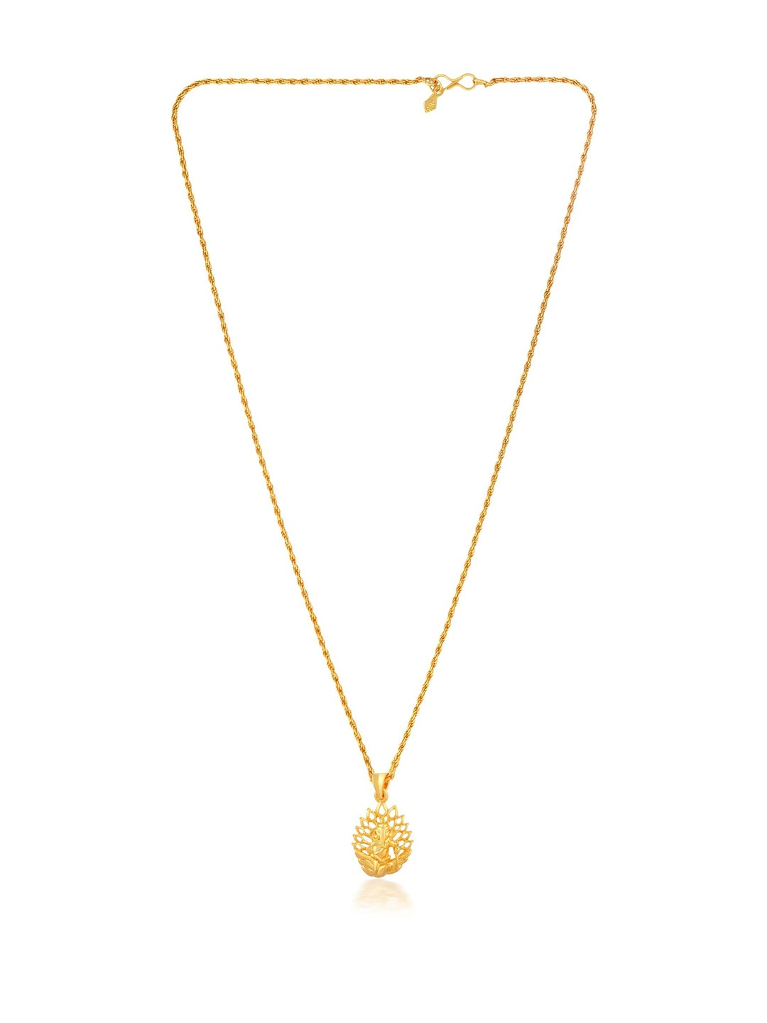 Goldplated Jwala Ganpati Ganesh Pendant Hindu Temple Jewellery