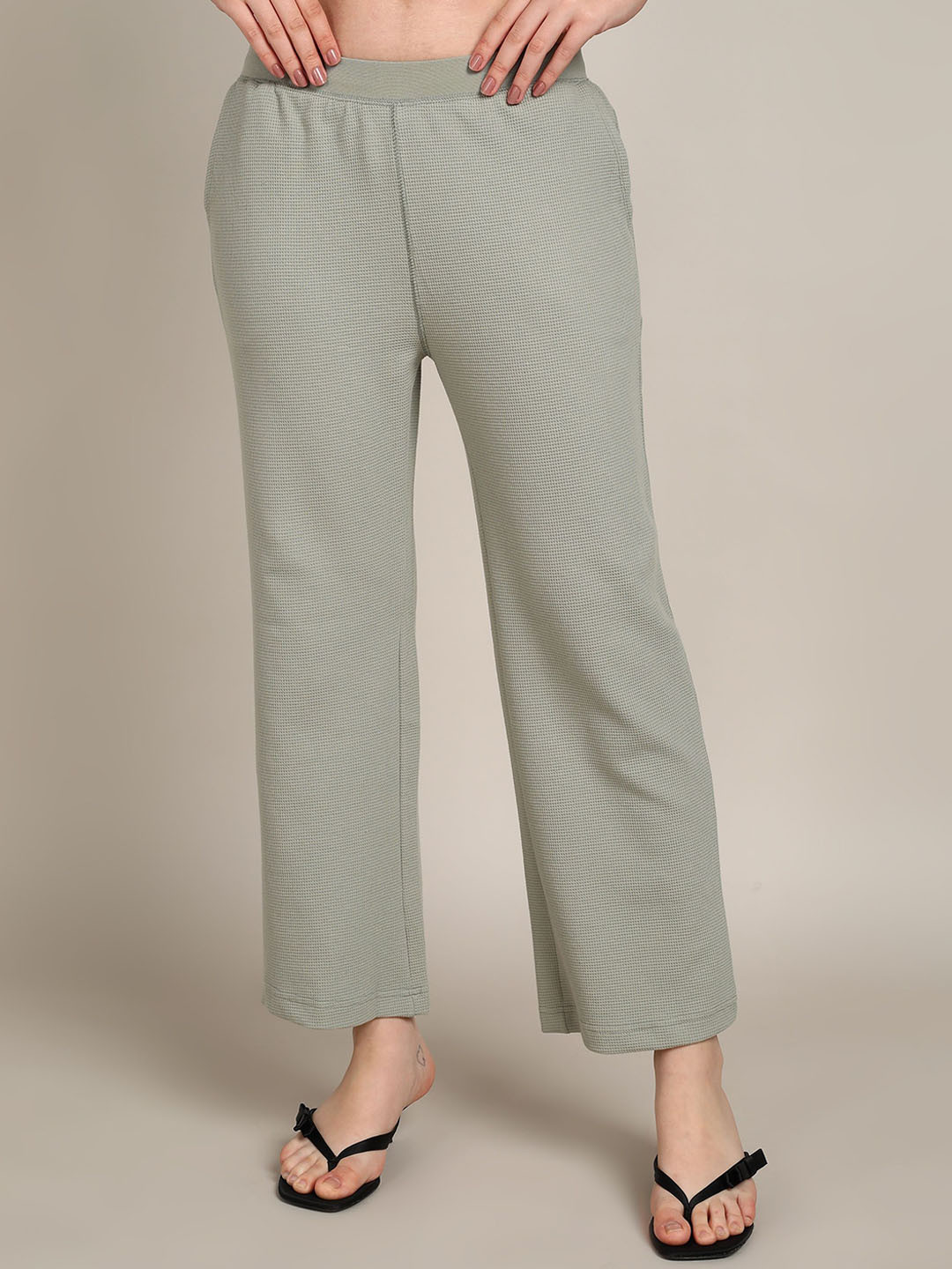 Alan Jones Women Ultra Stretch Waffle Straight Pants