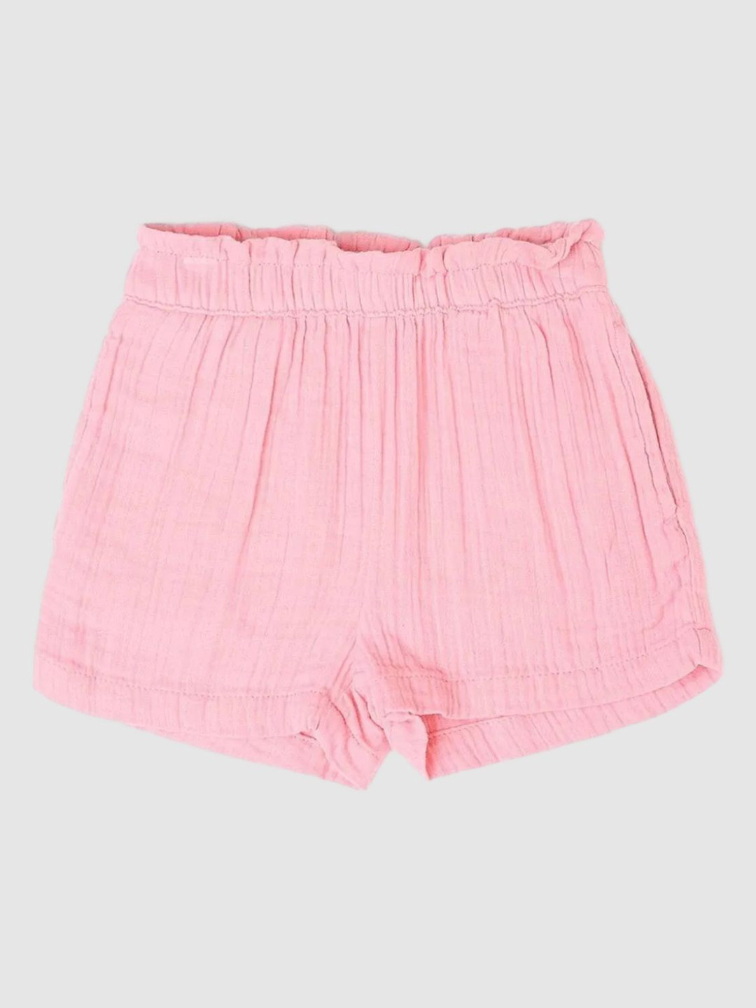 GAP Girls Textured Regular Fit Mid-Rise Pure Cotton Shorts