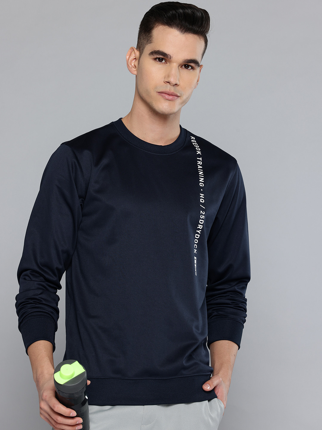 Reebok Typography Printed Round Neck Sweatshirt