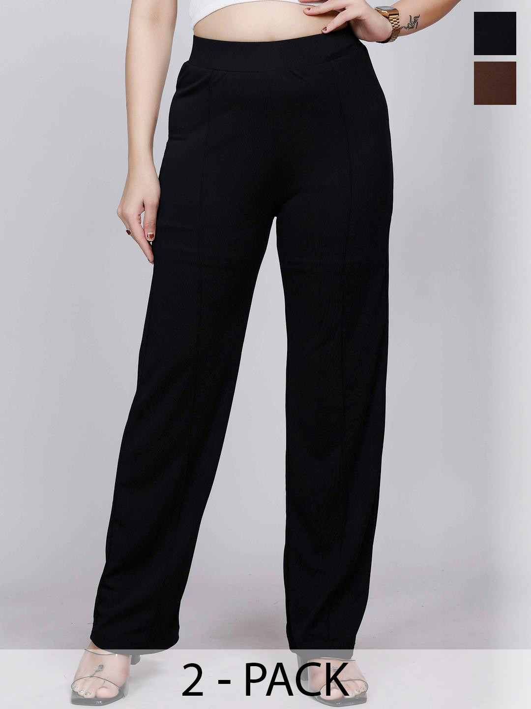 NU CLOTHS Women Original High-Rise Pleated Trousers