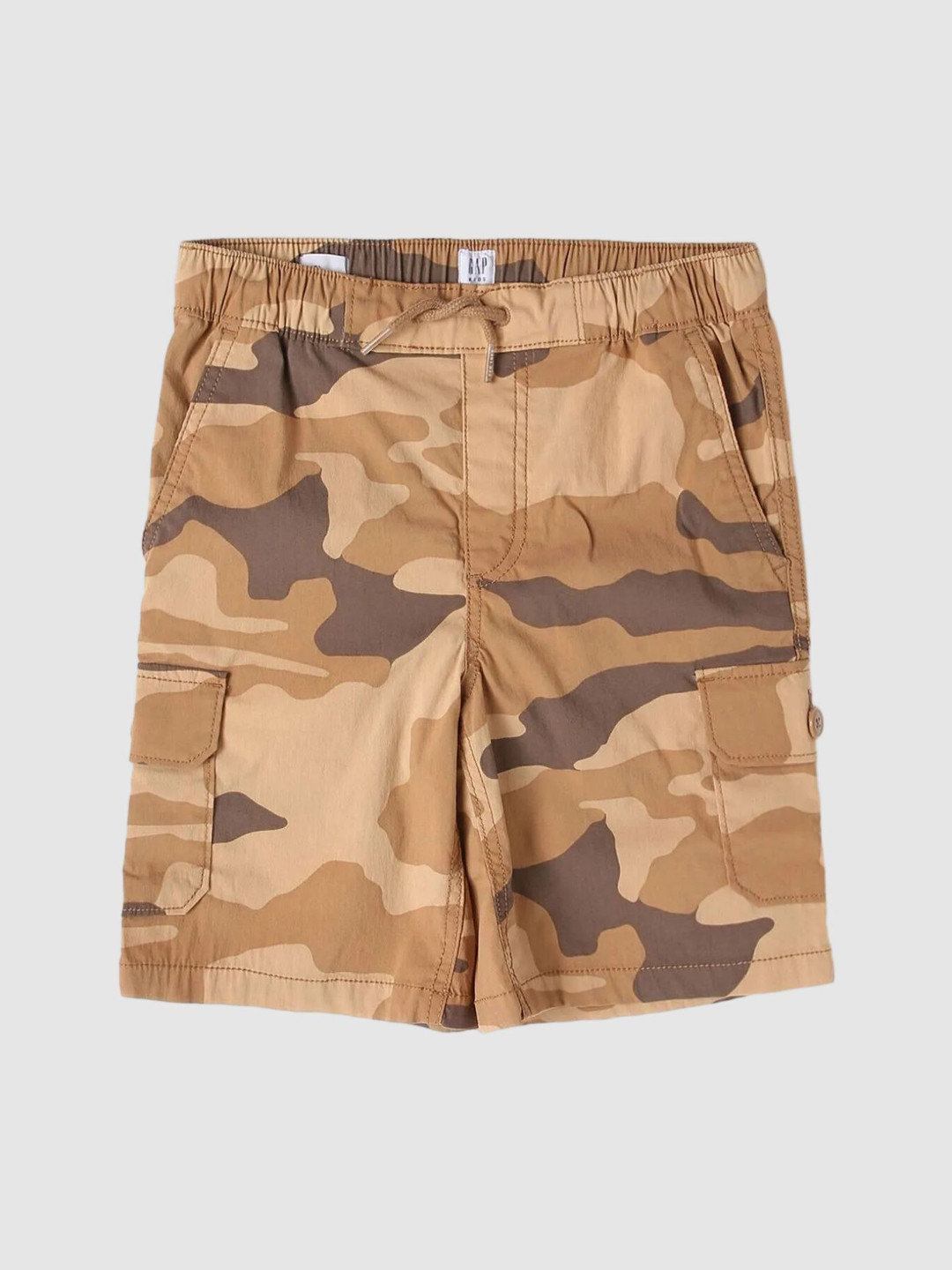 GAP Boys Mid-Rise Camouflage-Printed Cargo Shorts