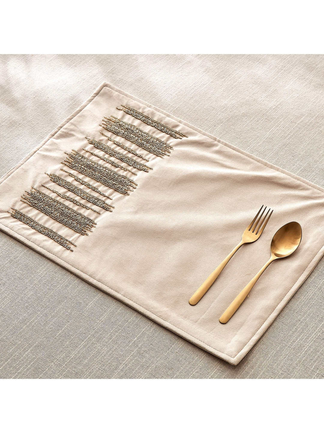 Home Centre Glimmer Brio Glass Beaded Placemat
