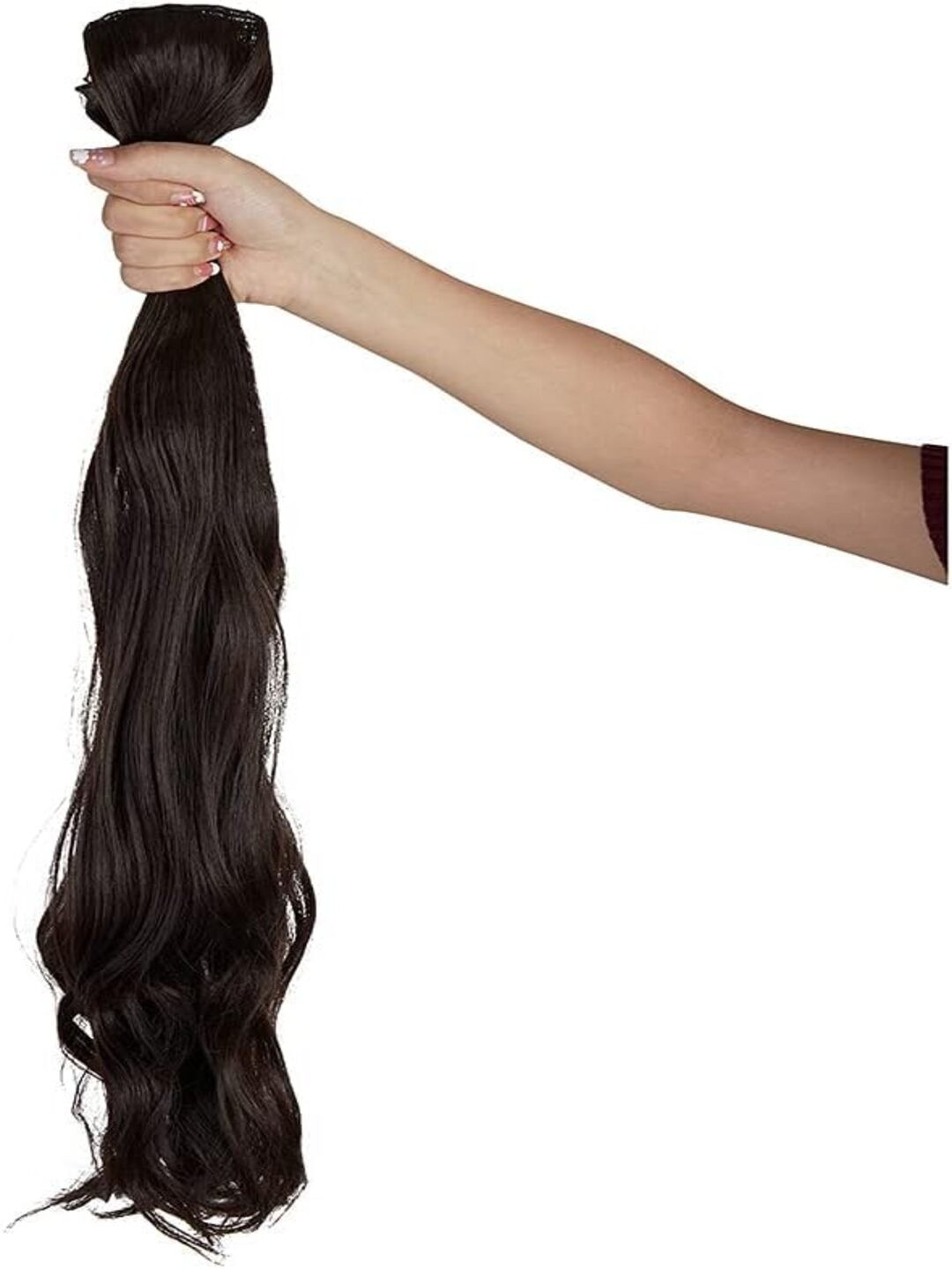 Dazz Look 7 Piece Wavy Clip In Curly Scalp Topper Hair Extension - Brown - 24 Inch