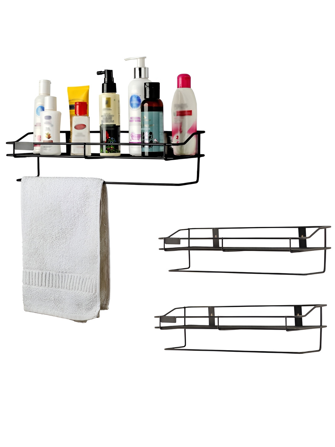 RUBOXA Pack of 3 14 Inch Metal Bathroom Shelf for Wall