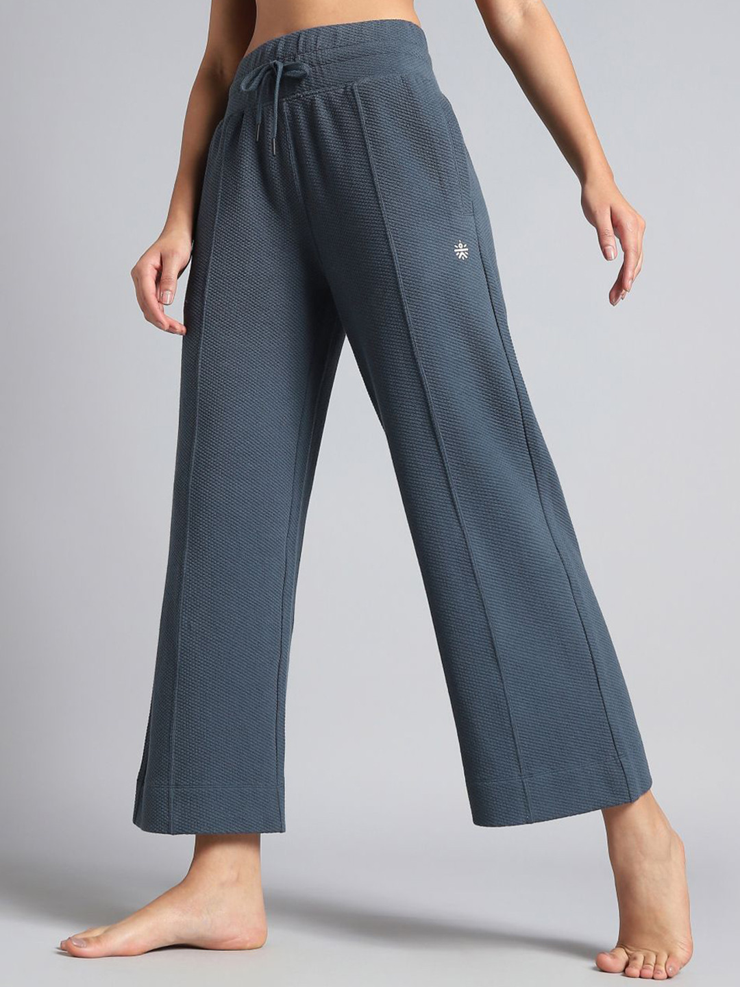 CULT Women Teal Yoga Flow Wide Leg Pants