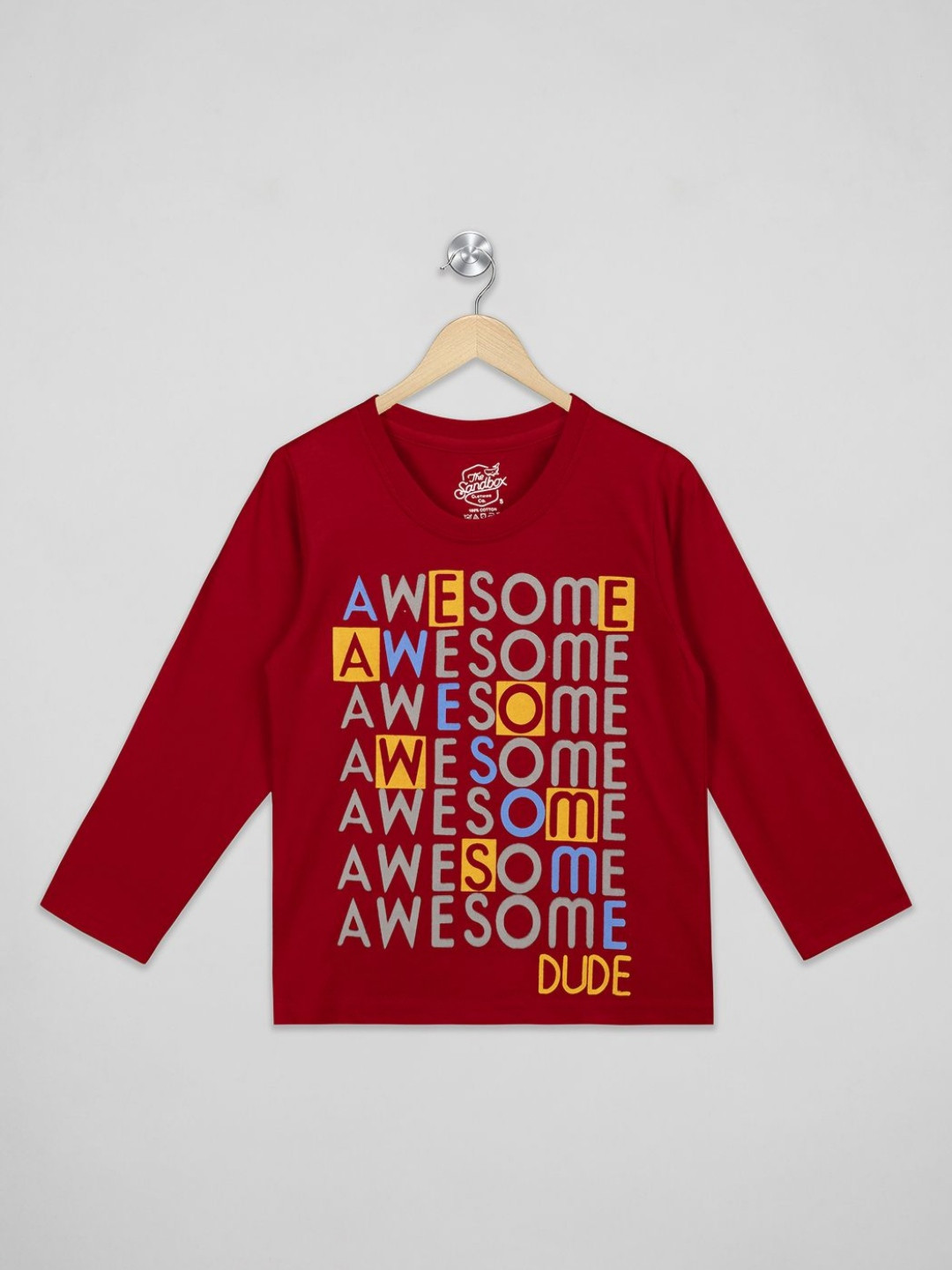 The Sandbox Clothing Co. Boys Typography Printed Round Neck Cotton T-shirt