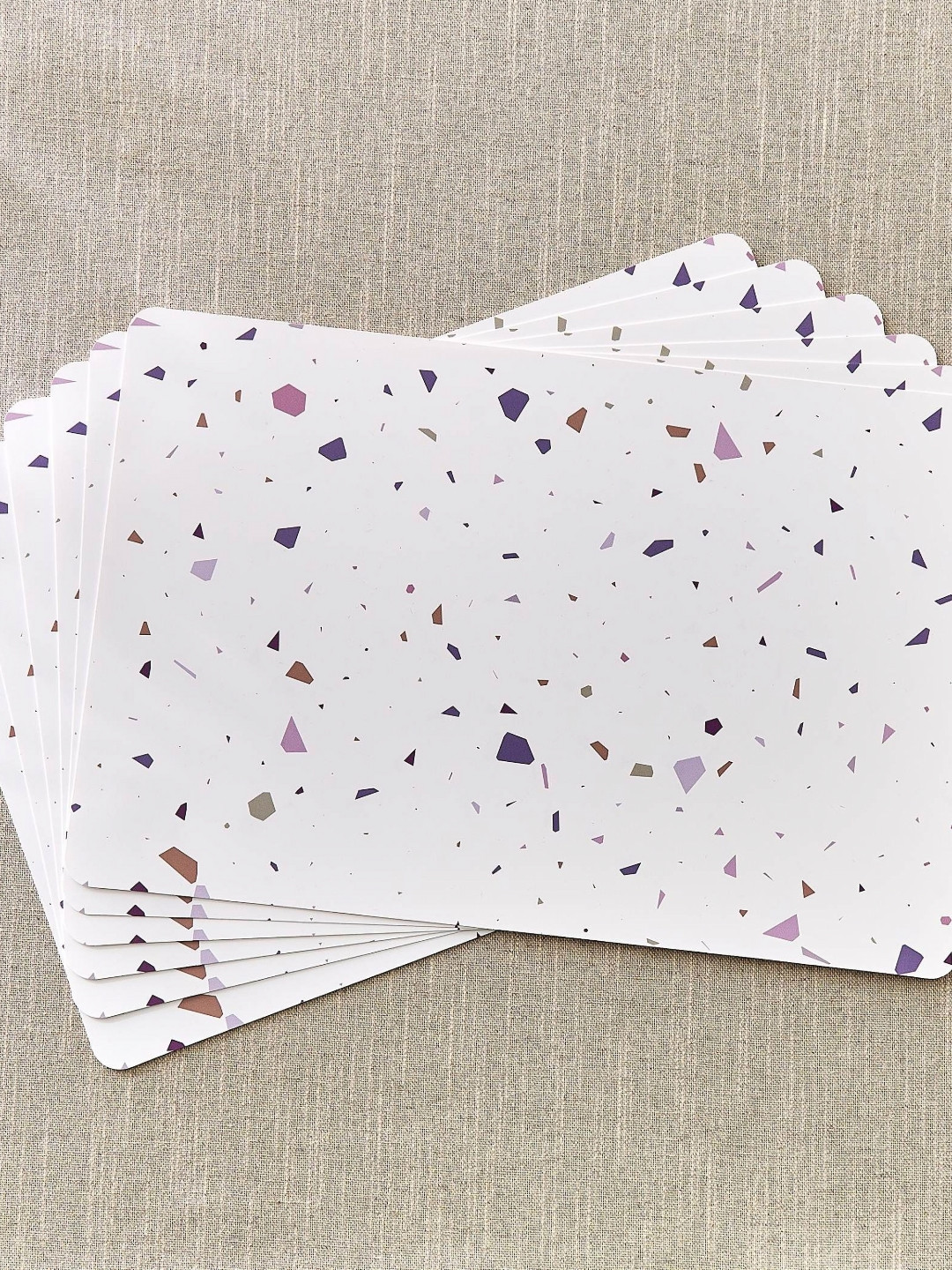 Home Centre Set of 6 Meadows Theme  PVC Terazo Print Table Placemats