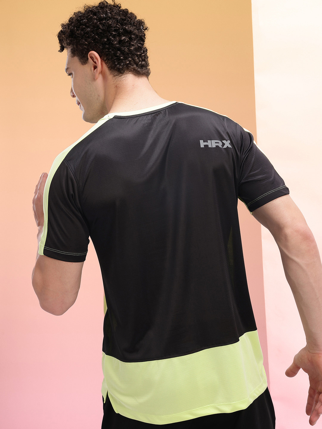 HRX by Hrithik Roshan Brand Logo Colorblocked Ultra-Lite Running T-shirt