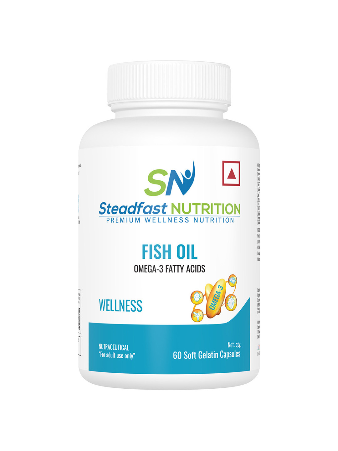 Steadfast Nutrition Fish Oil Omega-3 1000mg Triple Strength 60 Soft-gel Capsules