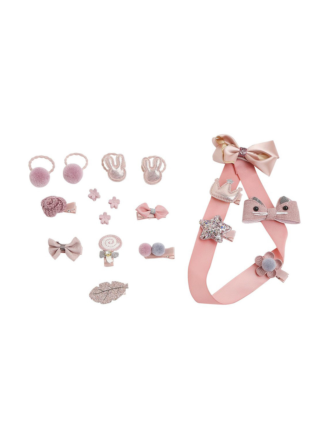 Babymoon Girls Set Of 18 Headband Set