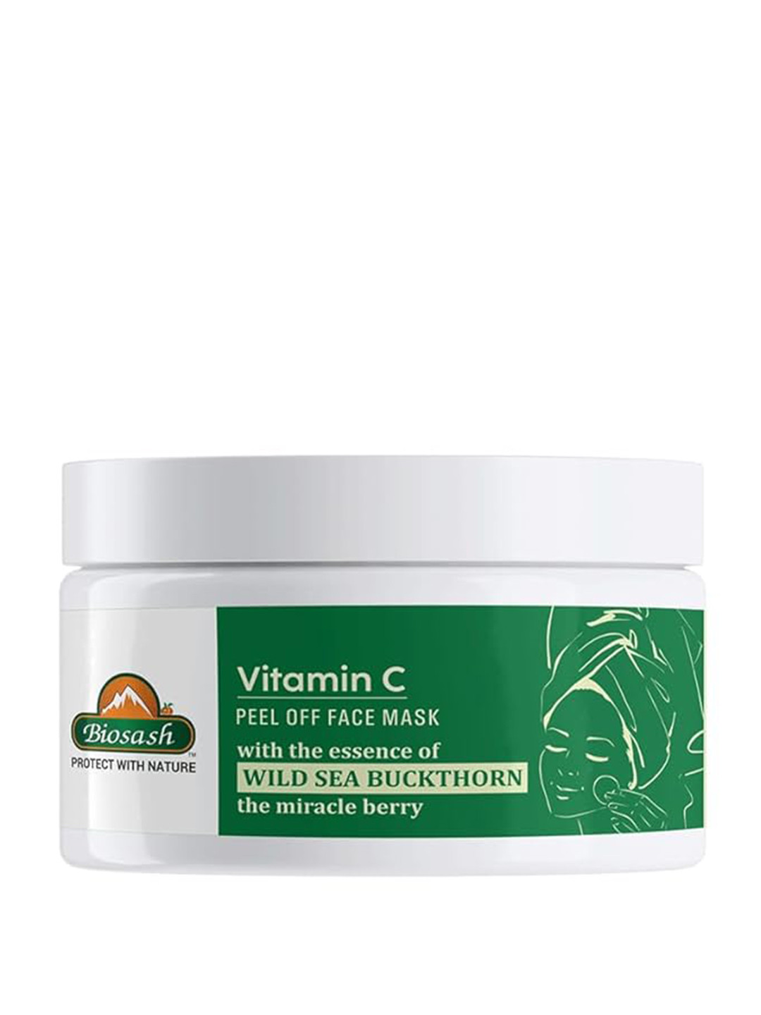 BIOSASH SeaBuckthorn Vitamin C Peel Off Face Mask for Glowing Skin with Sea Buckthorn -50g
