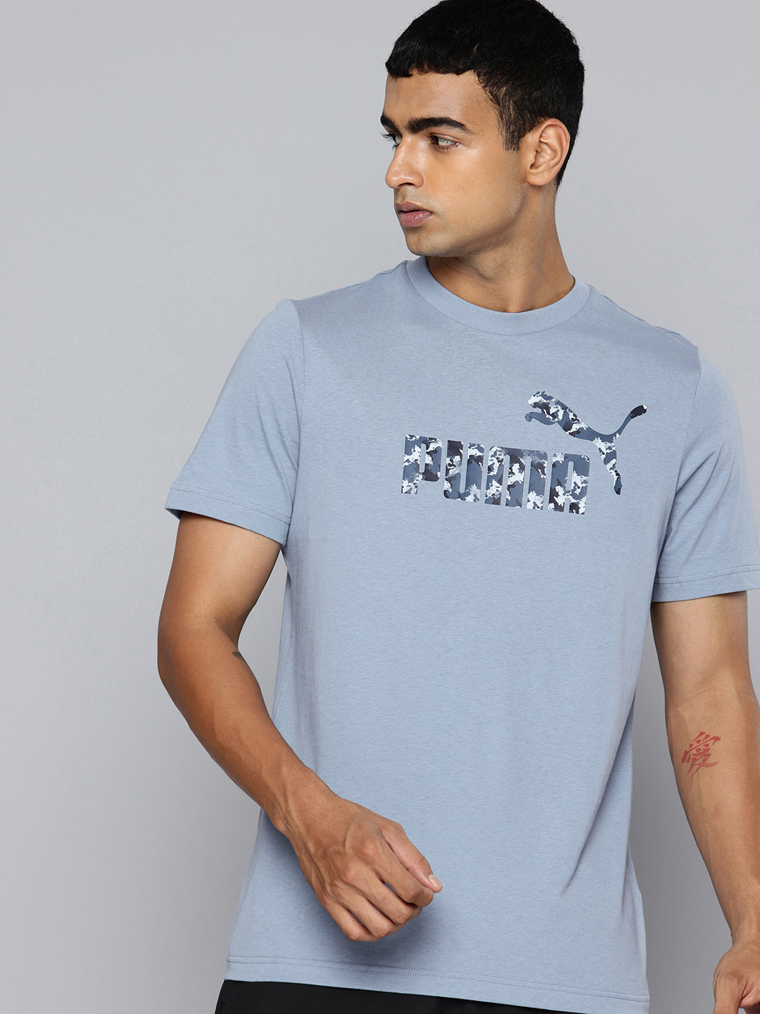 Puma Essentials Camo Brand Logo Printed Pure Cotton T-shirt