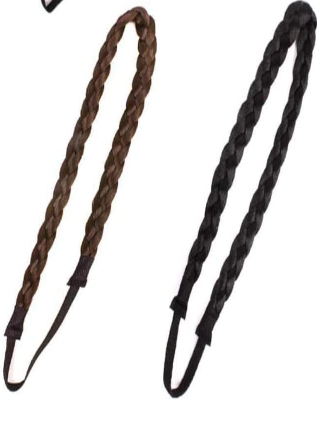Dazz Look Set Of 4 Halo Fishtail Braided Hair Extensions - Black - 10 Inches