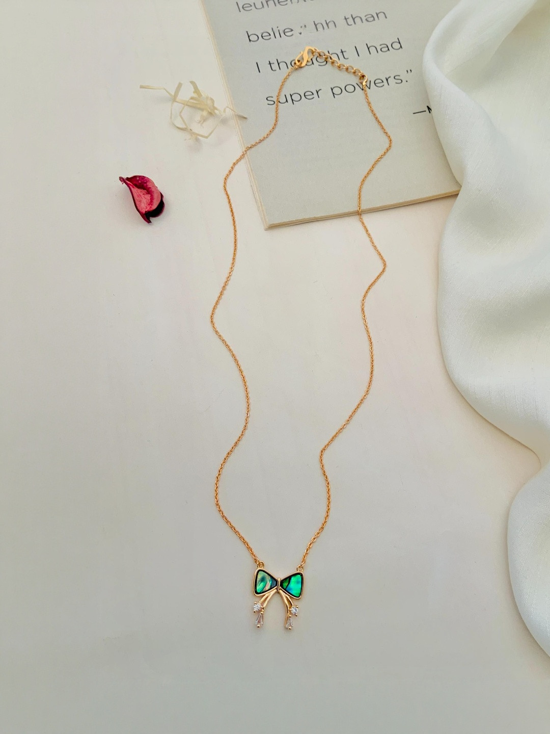 Anouk Women Brass Rose Gold-Plated Stone-Studded Brass Chain